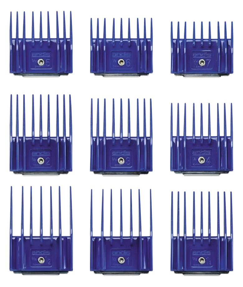Andis 9-Piece Small AttachmentComb Set