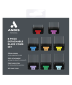 Andis Universal Stainless Steel Combs 8-Piece Set (Steel)