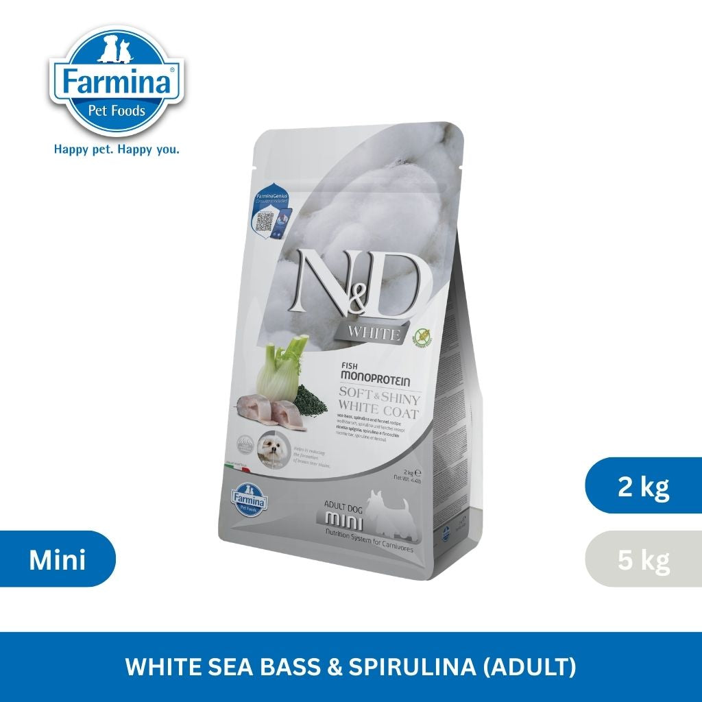 N&D White Seabass, Spirulina & Fennel Adult Mini Dog