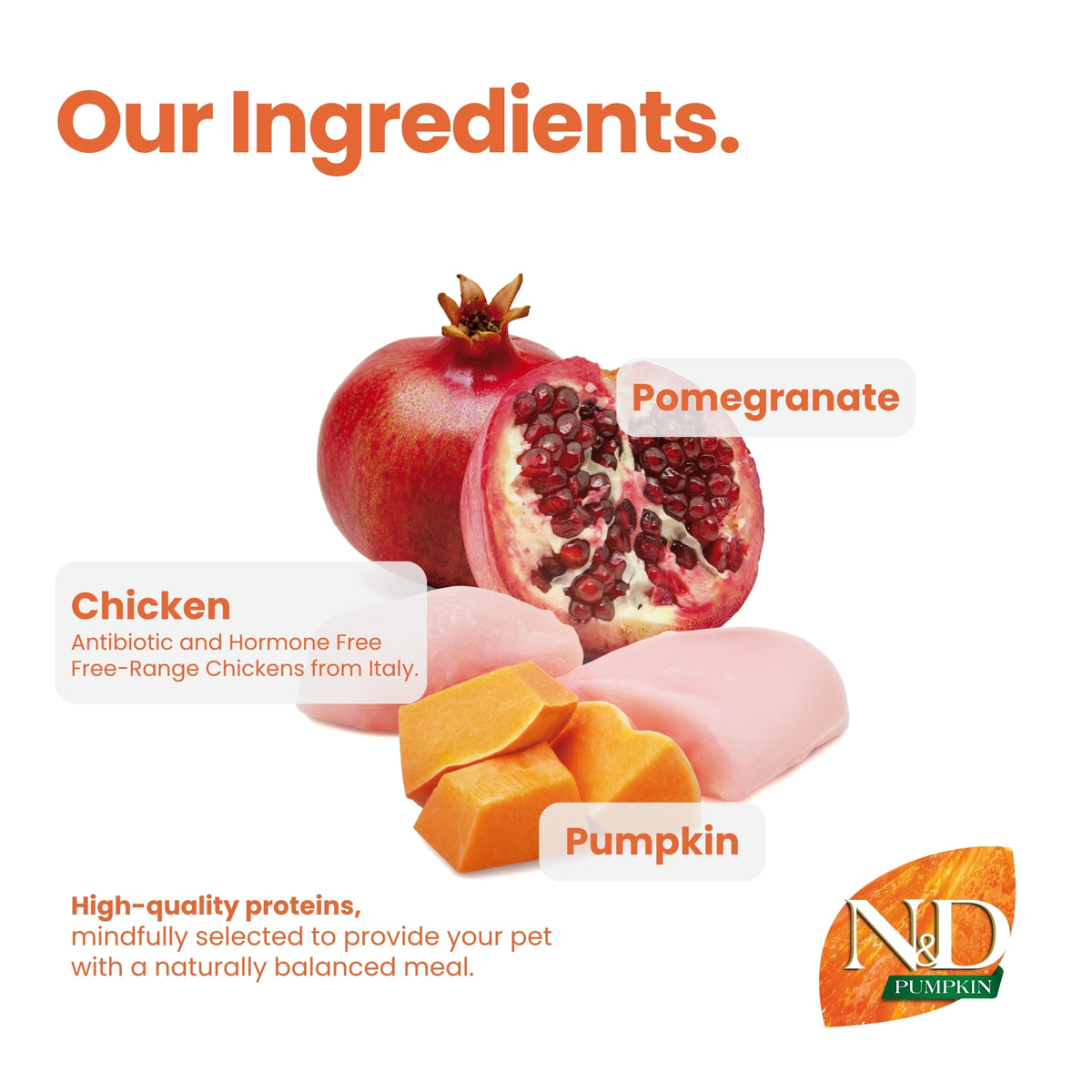 N&D Pumpkin Dental Care Tasty Treats Grain-Free Chicken, Pumpkin & Pomegranate Adult Mini 60gm