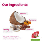 N&D Quinoa Dental Care Functional Treats Grain-Free Skin & Coat Herring with Quinoa, Coconut and Turmeric Adult Medium & Maxi 100gm