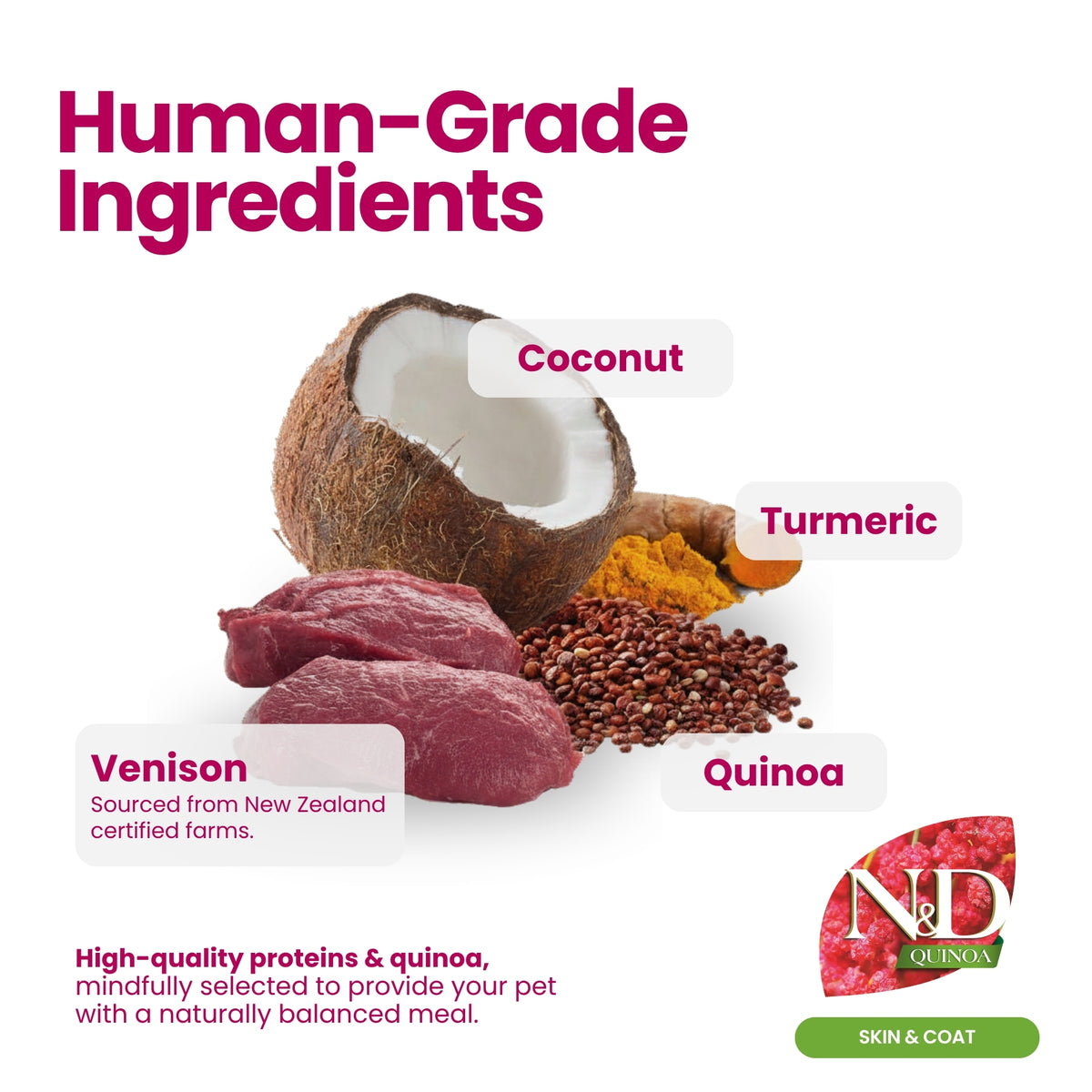 N&D Quinoa Skin & Coat Venison Adult Mini