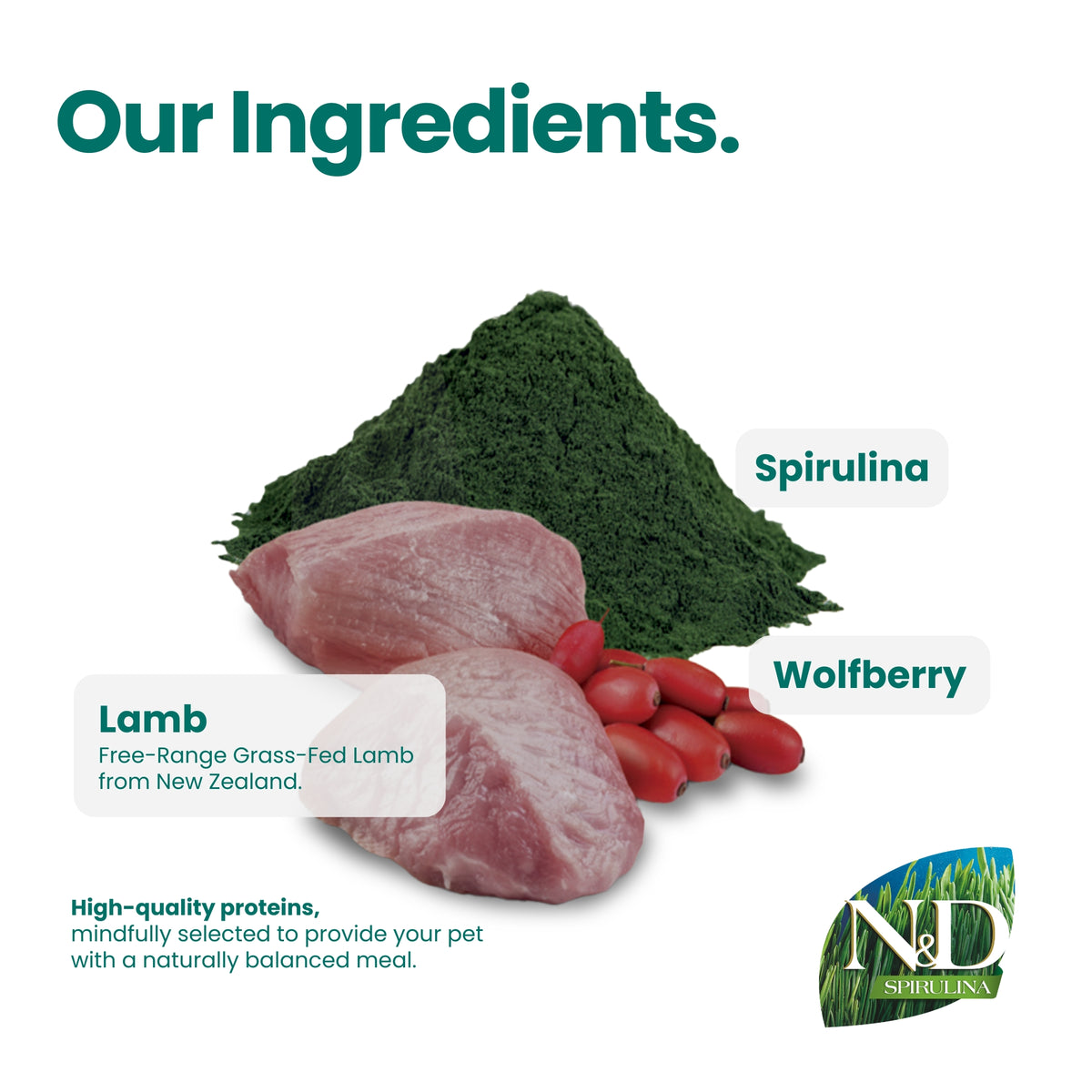 N&D Spirulina Lamb & Wolfberry Adult Mini Dog 2kg