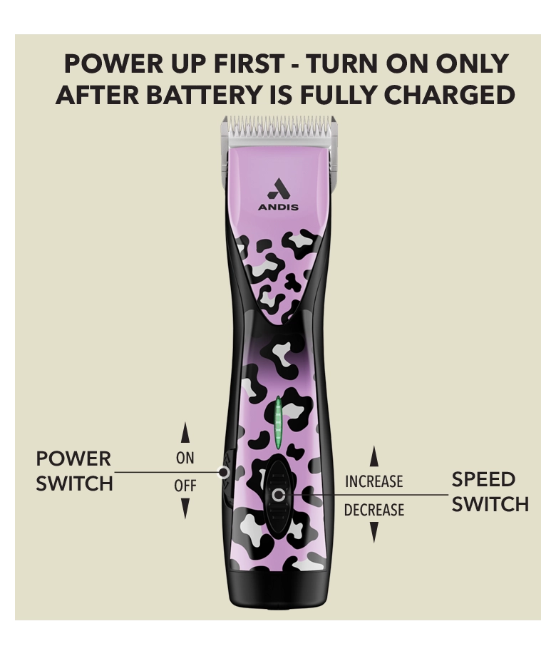 Andis Pulse ZRII 5 Speed Heavy Duty Cordless Detachable Clipper - Wild (Limited Edition)