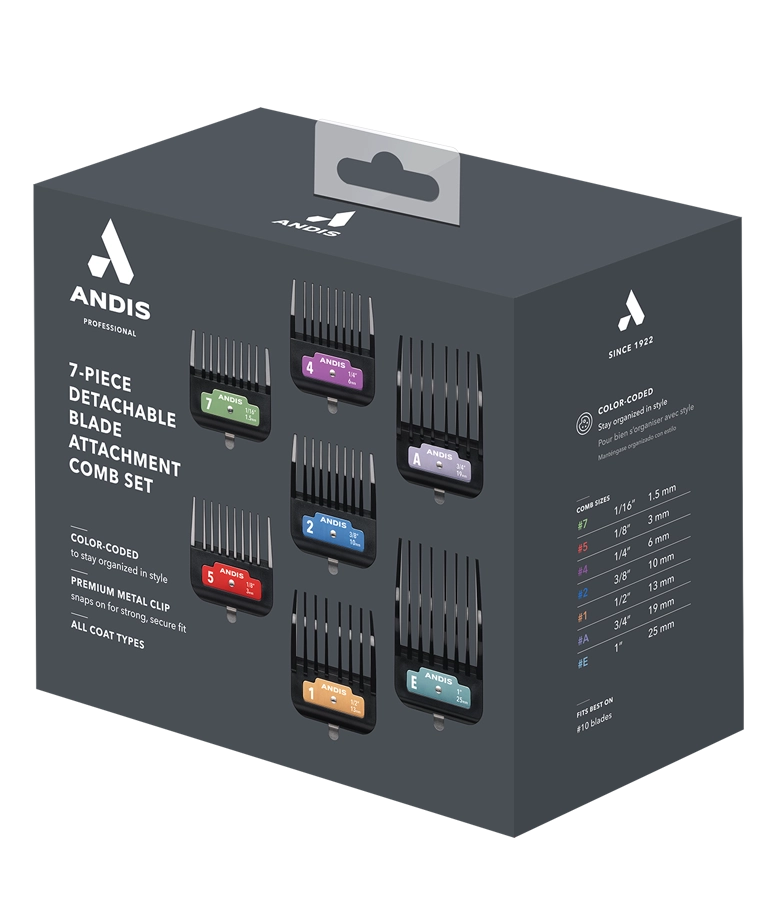Andis 7-Piece Animal Clip Comb Set