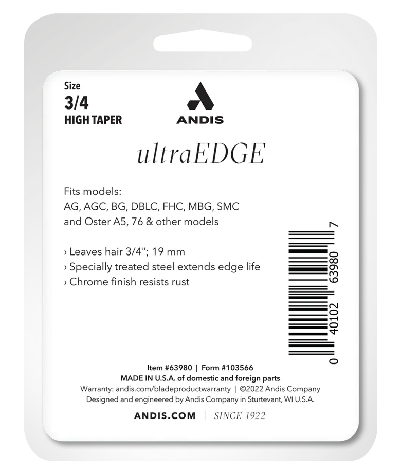 Andis UltraEdge® Detachable Blade, Size 3/4HT (19mm)