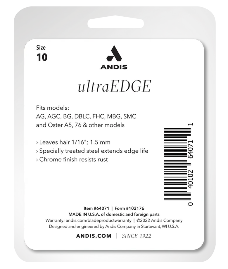 Andis UltraEdge® Detachable Blade, Size 10 (1.5mm)