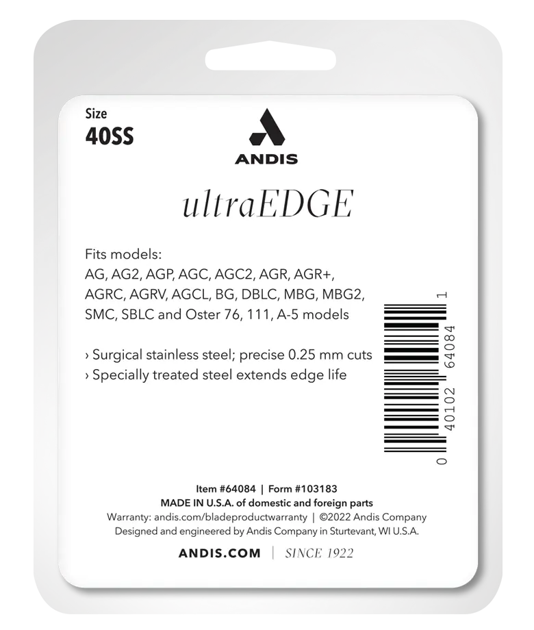 Andis UltraEdge® Detachable Blade, Size 40SS (0.25mm)