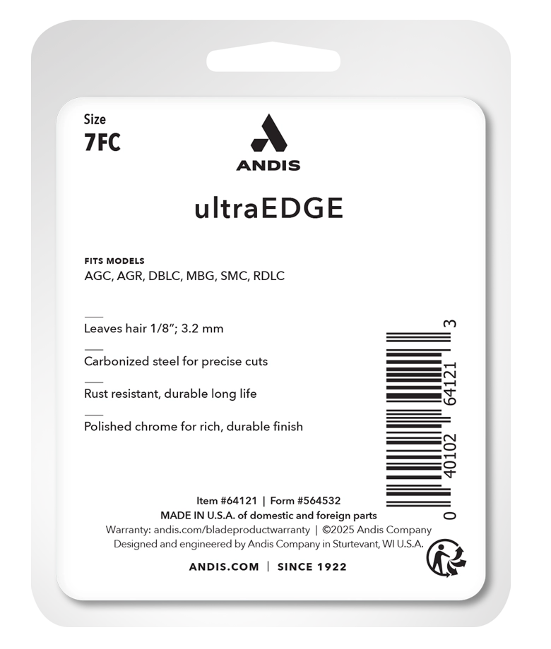Andis UltraEdge® Detachable Blade, Size 7FC (3.2mm)