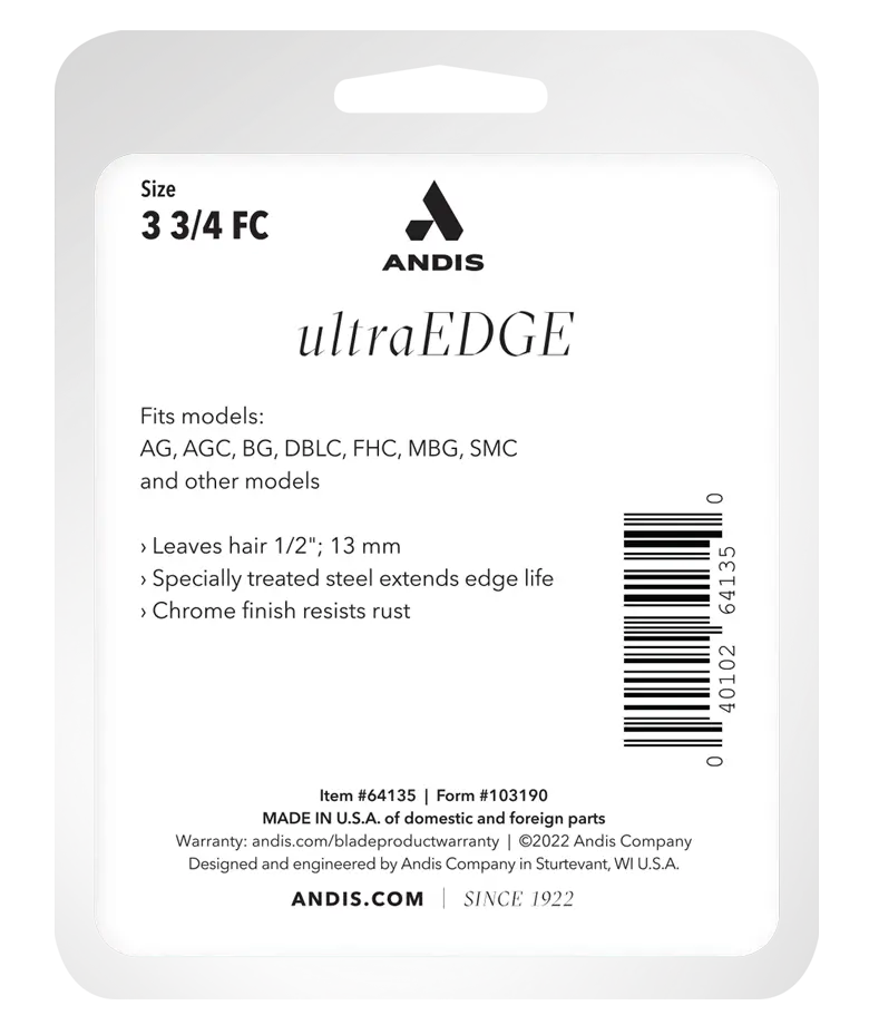 Andis UltraEdge® Detachable Blade, Size 3 3/4FC (13mm)