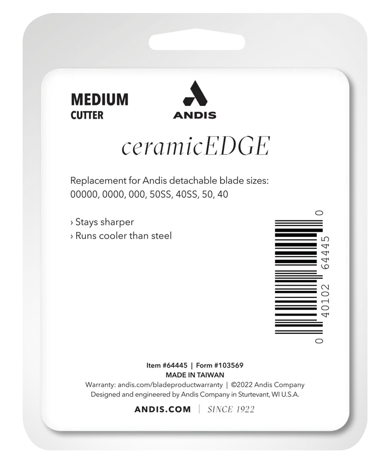 Andis CeramicEdge® Detachable Blade Medium Cutter (For blade size 40 & 50)