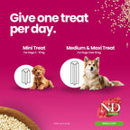 N&D Quinoa Dental Care Functional Treats Grain-Free Skin & Coat Venison with Coconut and Turmeric Adult Mini 60gm