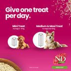 N&D Quinoa Dental Care Functional Treats Grain-Free Skin & Coat Herring with Quinoa, Coconut and Turmeric Adult Medium & Maxi 100gm