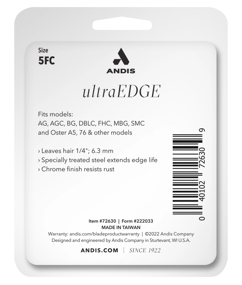 Andis UltraEdge® Detachable Blade, Size 5FC (6.3mm)