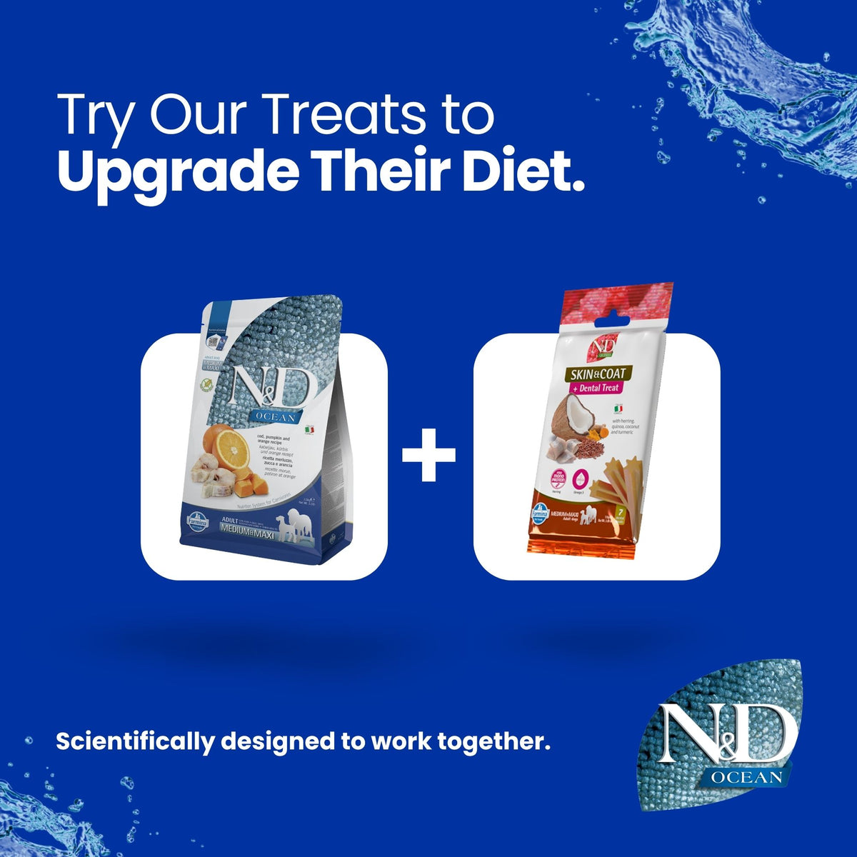 N&D Ocean Cod, Pumpkin & Orange Adult Med/Maxi Dog 12kg