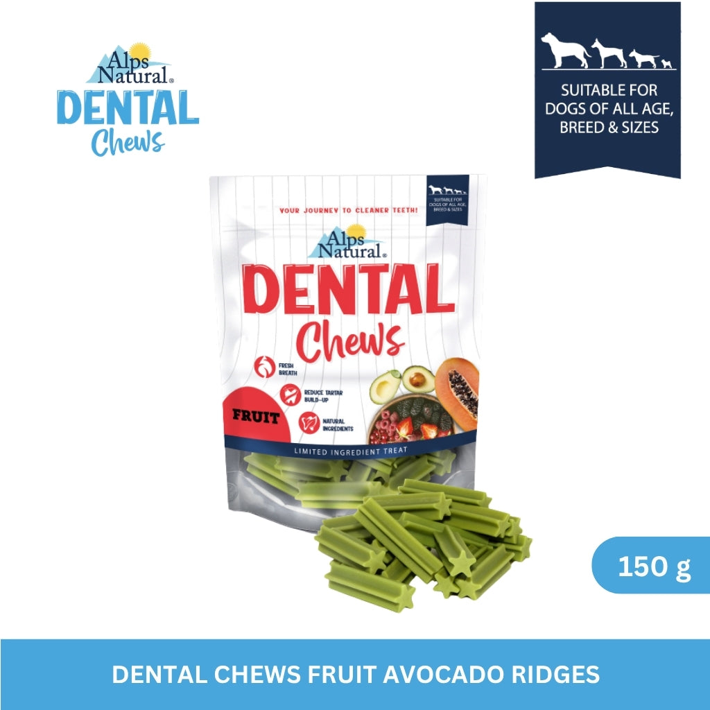 Alps Natural Dental Chews Avocado Ridges 150 g
