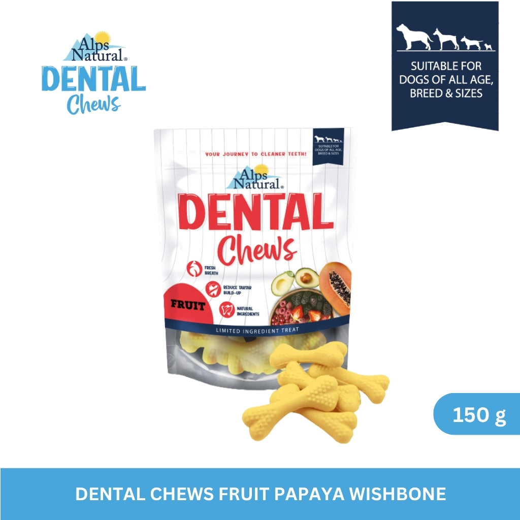 Alps Natural Dental Chews Papaya Wishbone 150 g