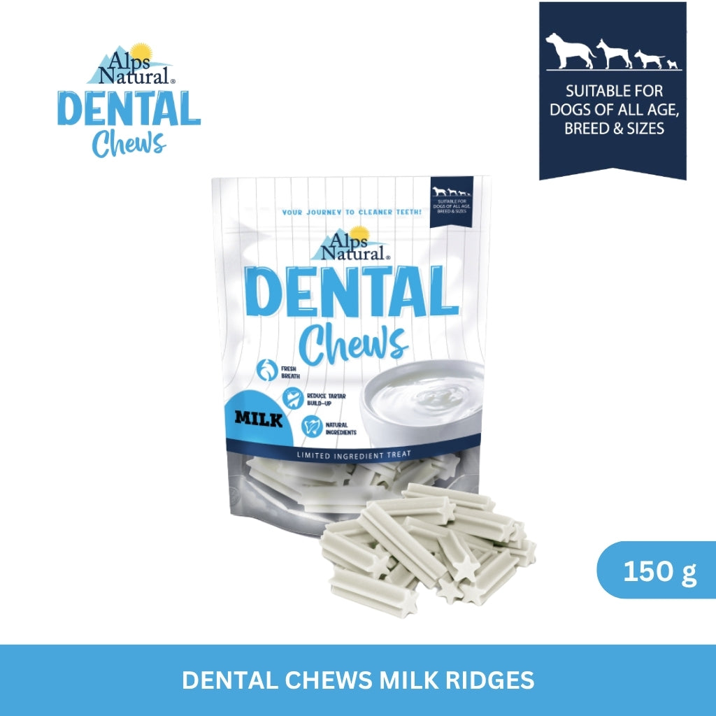 Alps Natural Dental Chews Milk Ridges 150 g