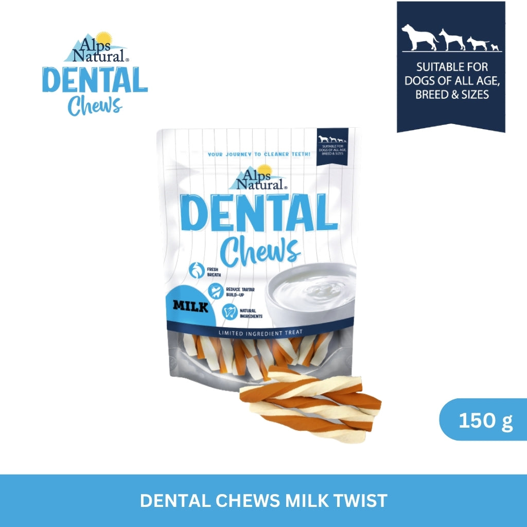 Alps Natural Dental Chews Milk Twist 150 g