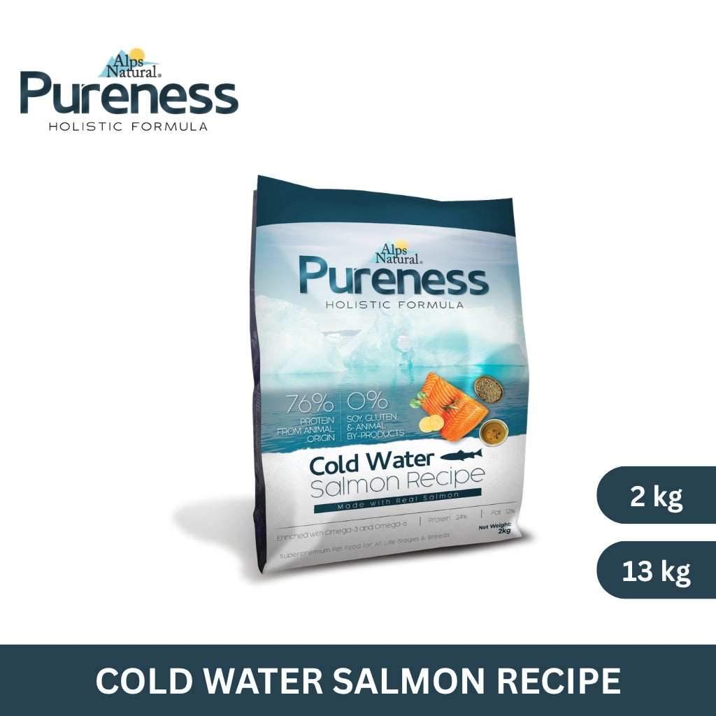 Alps Natural Pureness Holistic Dry Dog Food Cold Water Salmon Recipe 2kg/13kg