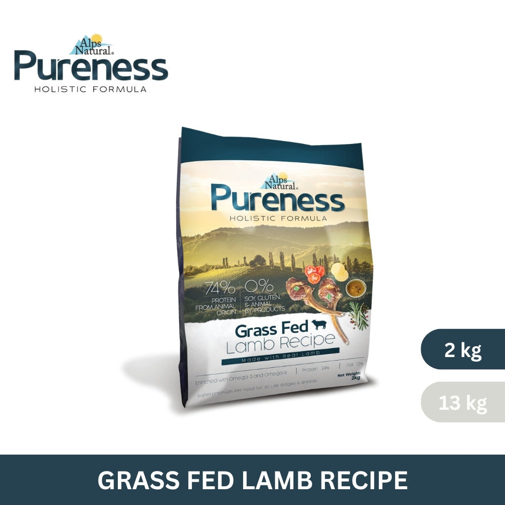 Alps Natural Pureness Holistic Dry Dog Food Grass Fed Lamb Recipe 2kg/13kg