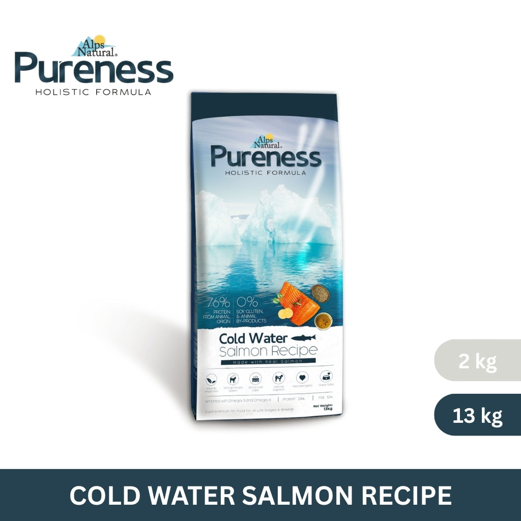 Alps Natural Pureness Holistic Dry Dog Food Cold Water Salmon Recipe 2kg/13kg