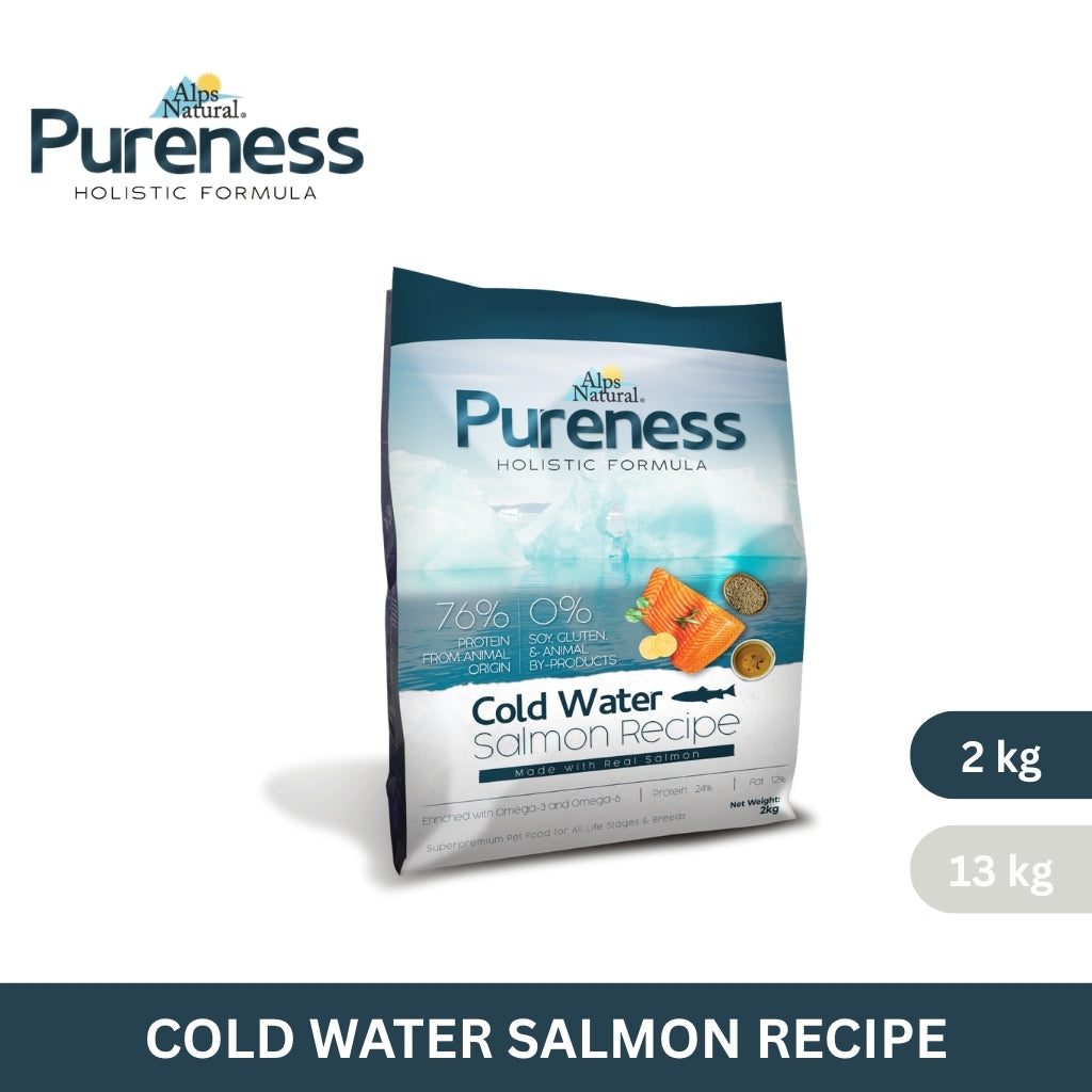 Alps Natural Pureness Holistic Dry Dog Food Cold Water Salmon Recipe 2kg/13kg
