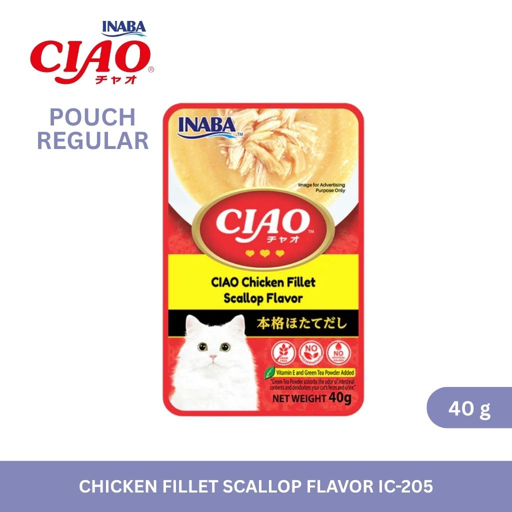 CIAO Pouch Regular Chicken Fillet Scallop Flavor 40gm