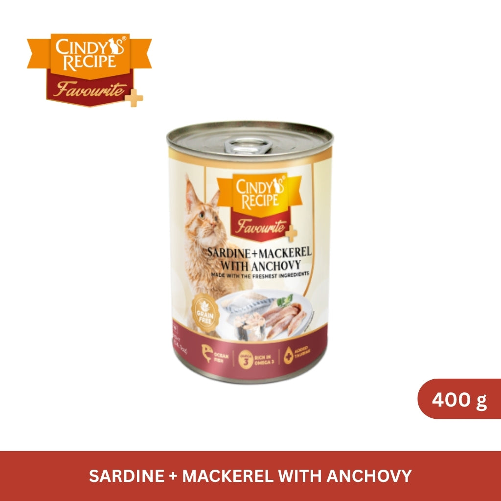 Cindy's Recipe Favourite + Series Sardine + Mackerel with Anchovy 400 g