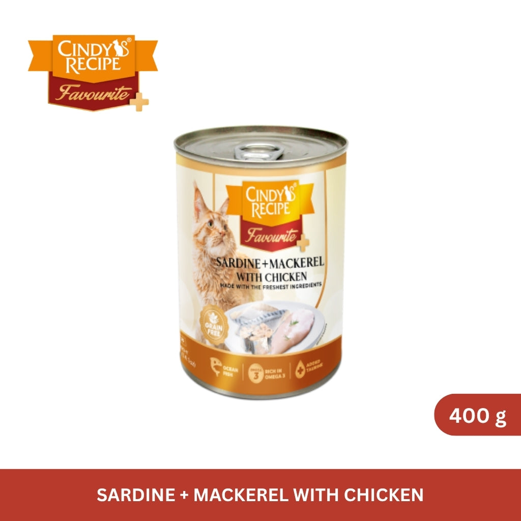 Cindy's Recipe Favourite + Series Sardine + Mackerel with Chicken 400 g