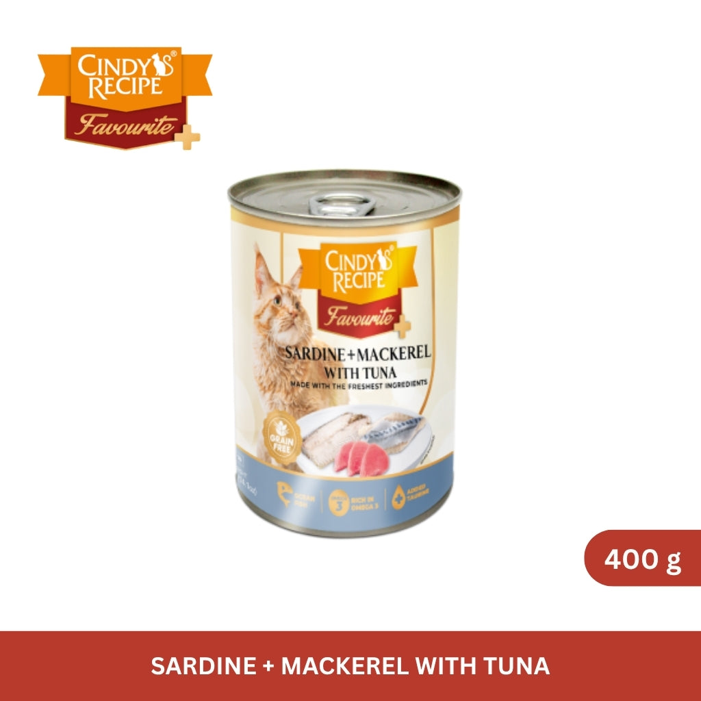 Cindy's Recipe Favourite + Series Sardine + Mackerel with Tuna 400 g