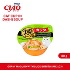 CIAO Cat Cup Gravy Tuna (Maguro) with Sliced Bonito 80gm