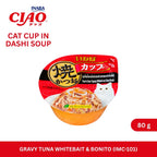 CIAO Cat Cup Gravy Tuna Whitebait & Bonito 80gm
