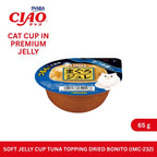CIAO Cat Cup Soft Jelly Cup Tuna Topping Dried Bonito 65gm