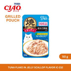 CIAO Grilled Pouch Grilled Tuna Flake in Jelly Scallop Flavor 50gm