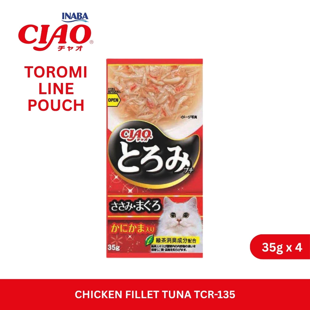 CIAO Toromi Line Pouch Chicken Fillet Tuna Flavor 35gm x 4
