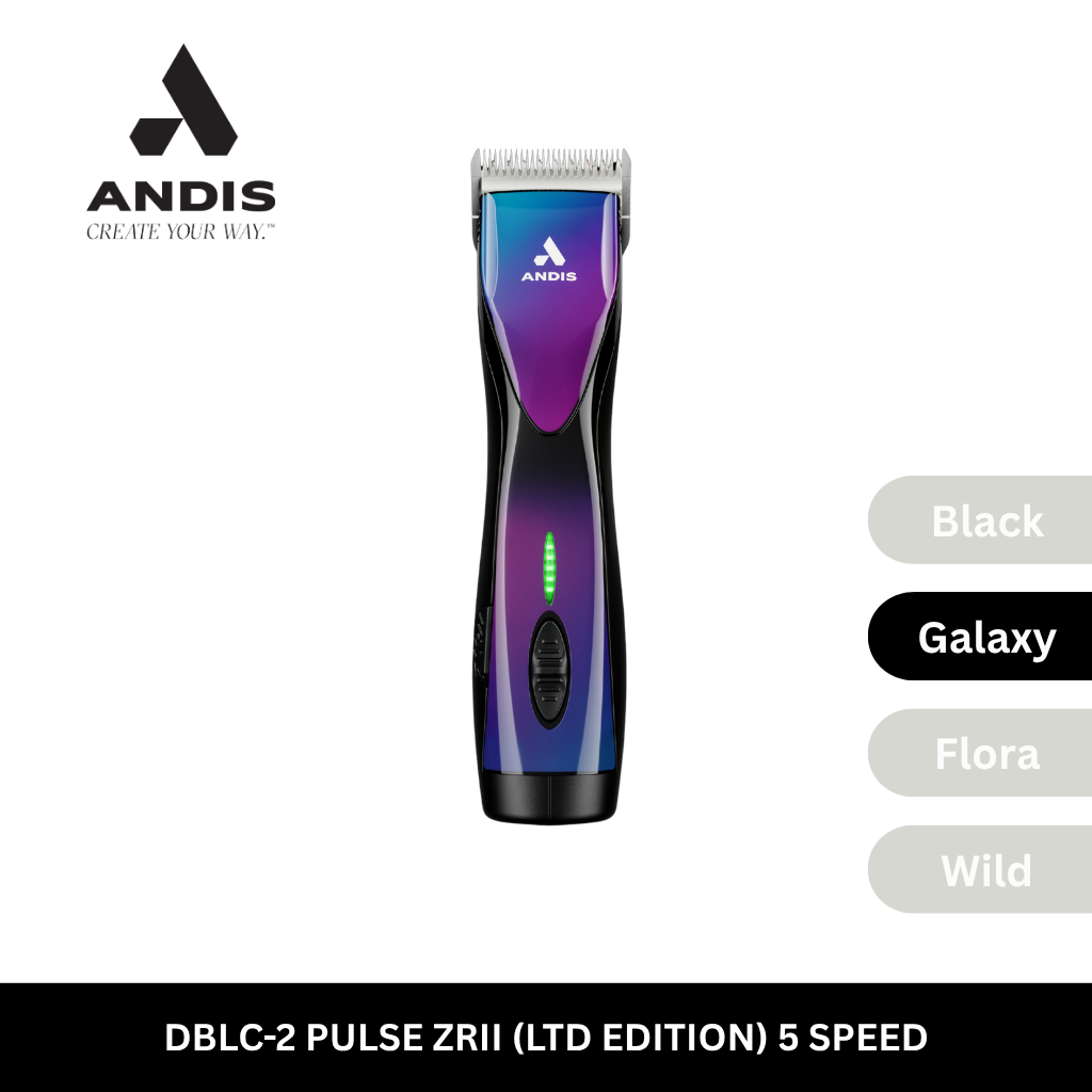 Andis Pulse ZRII 5 Speed Heavy Duty Cordless Detachable Clipper - Galaxy (Limited Edition)