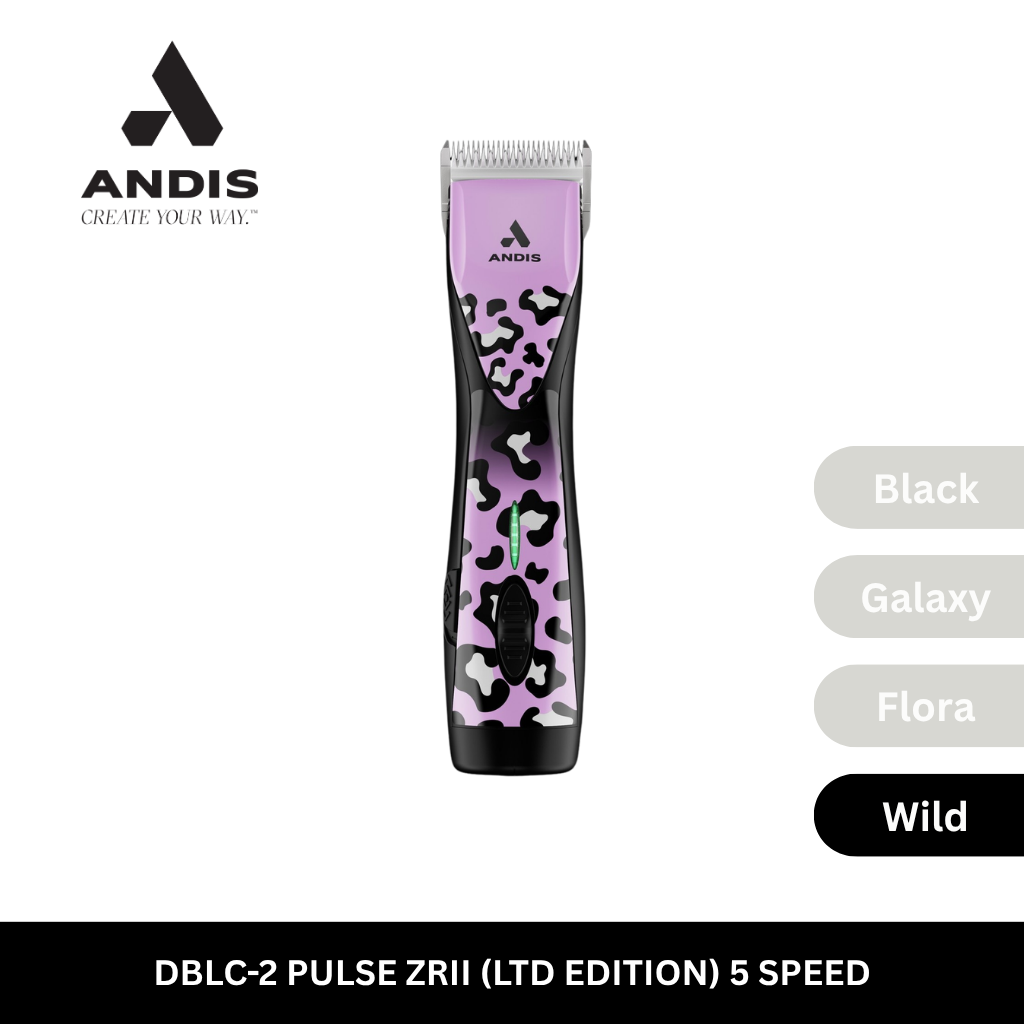 Andis Pulse ZRII 5 Speed Heavy Duty Cordless Detachable Clipper - Wild (Limited Edition)