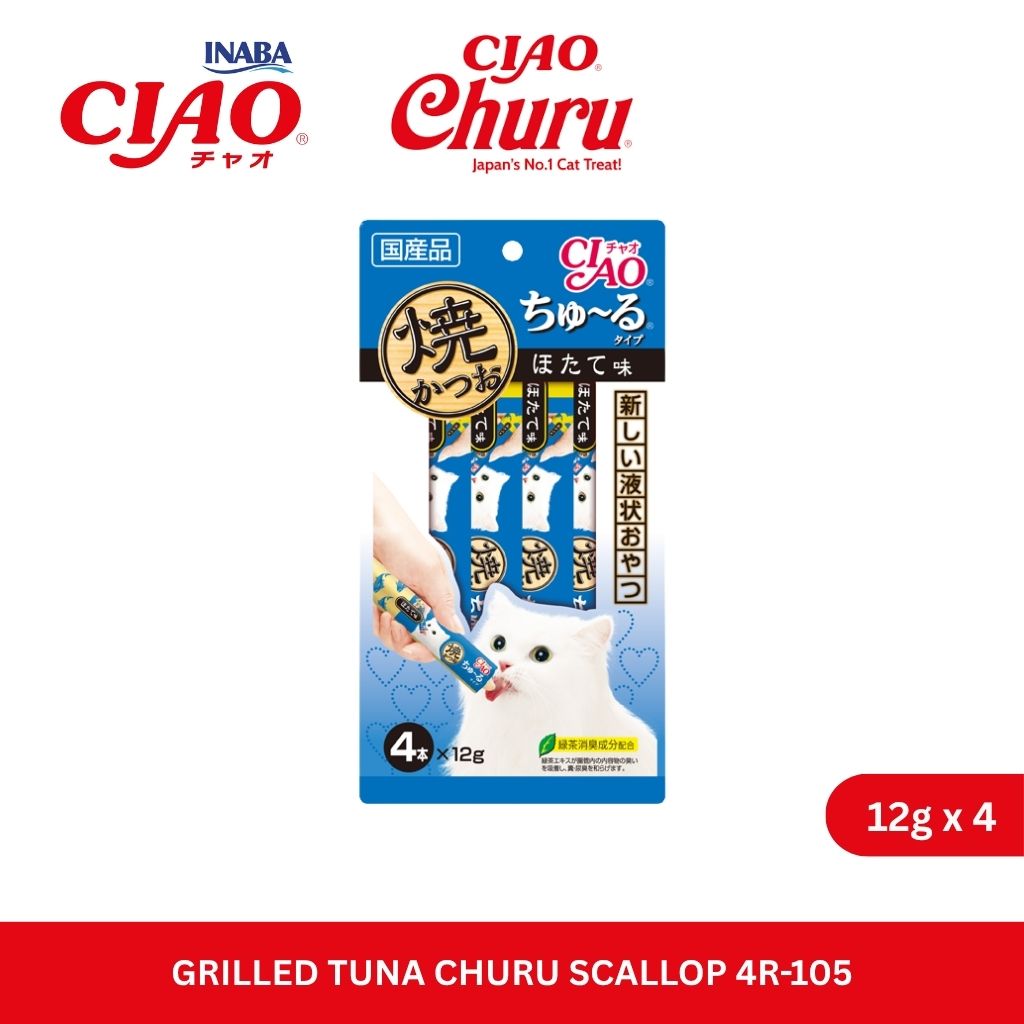 CIAO Churu Grilled Tuna Scallop Flavor 12gm x 4