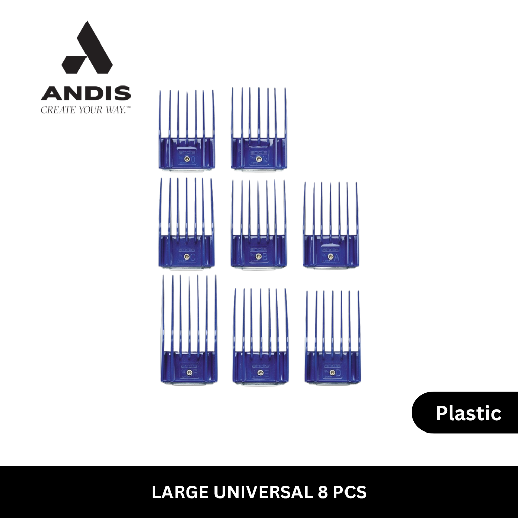 Andis 8-Piece Universal Attachment Comb Set (Plastic)