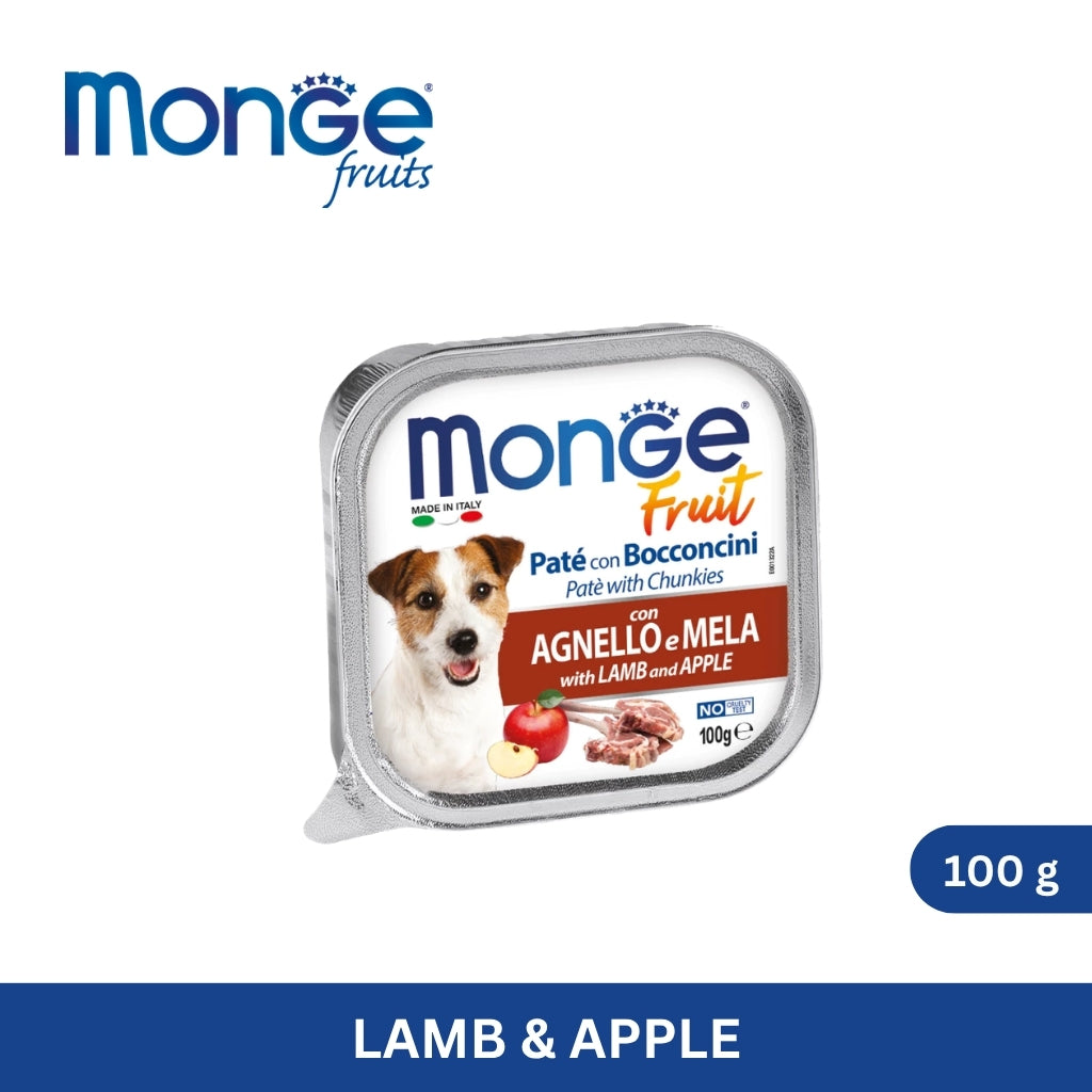 Monge Fruit Paté and Chunkies with Lamb & Apple 100 g