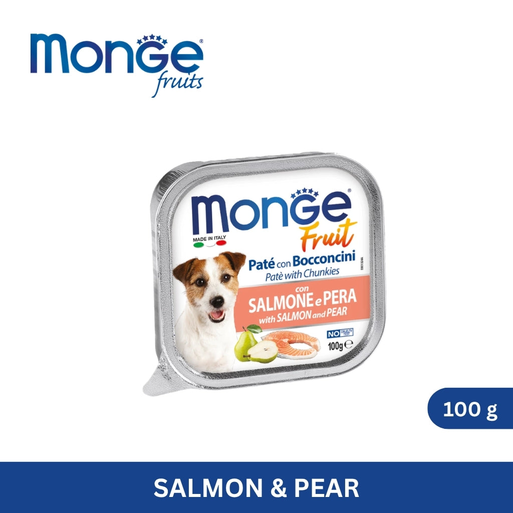Monge Fruit Paté and Chunkies with Salmon & Pear 100 g