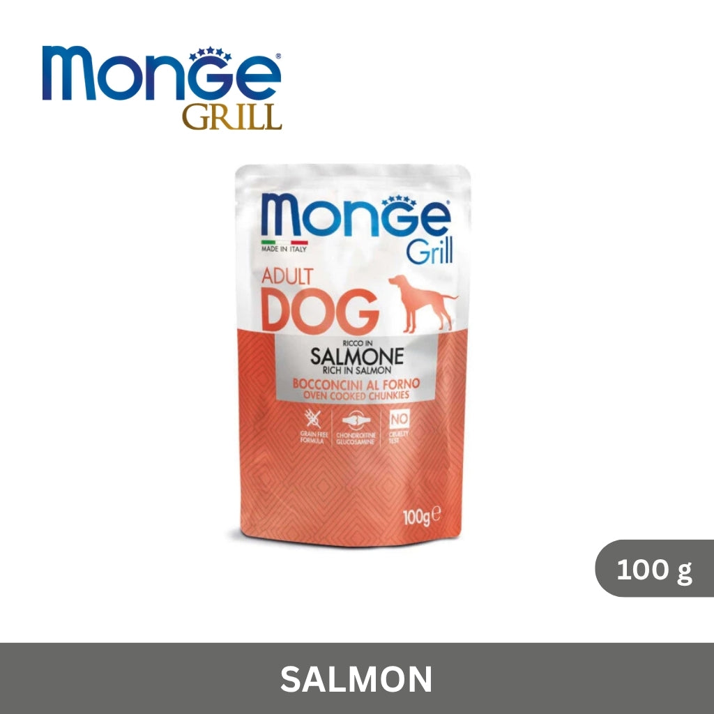 Monge Grill Adult Dog Chunkies rich in Salmon 100 g