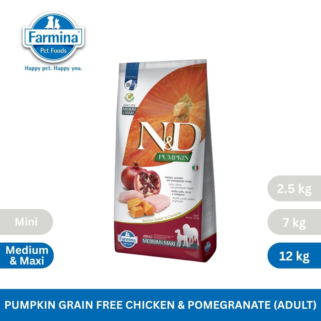 N&D Pumpkin Chicken & Pomegranate Adult Med/Maxi Dog 12kg