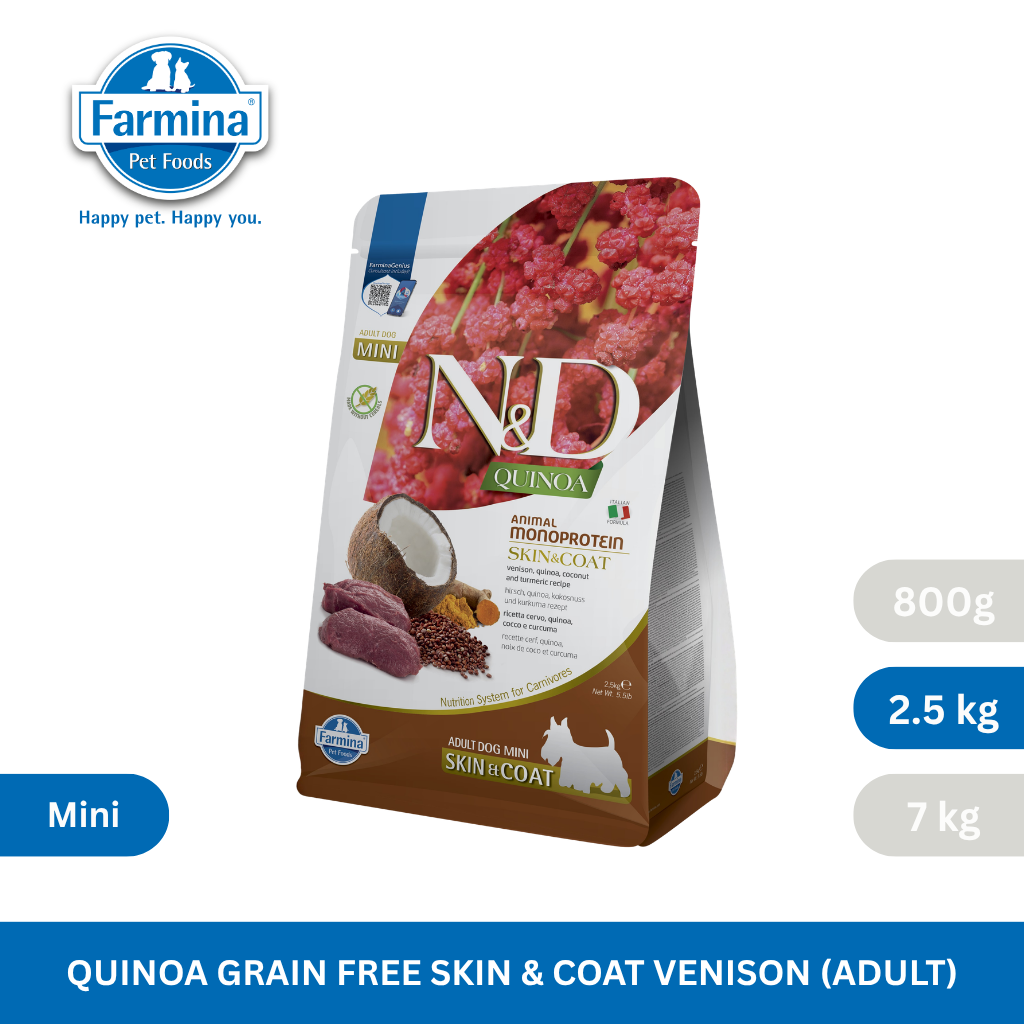 N&D Quinoa Skin & Coat Venison Adult Mini
