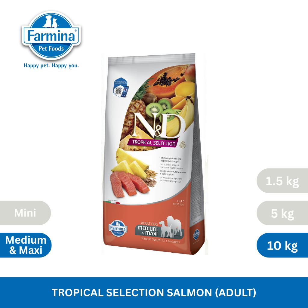 N&D Tropical Selection Salmon Adult Medium & Maxi Dog 10kg