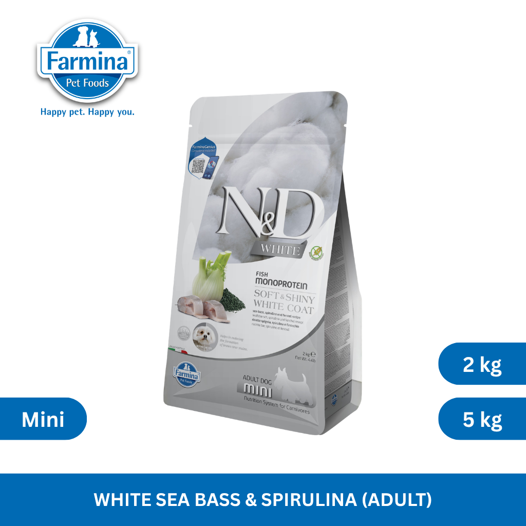 N&D White Seabass, Spirulina & Fennel Adult Mini Dog