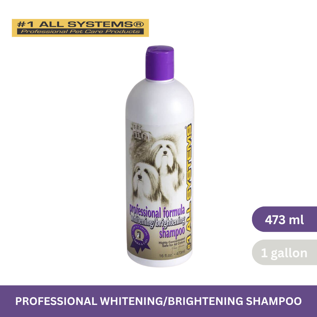 #1 All Systems Professional formula Whitening & Brightening Shampoo for Dogs & Cats 473ml