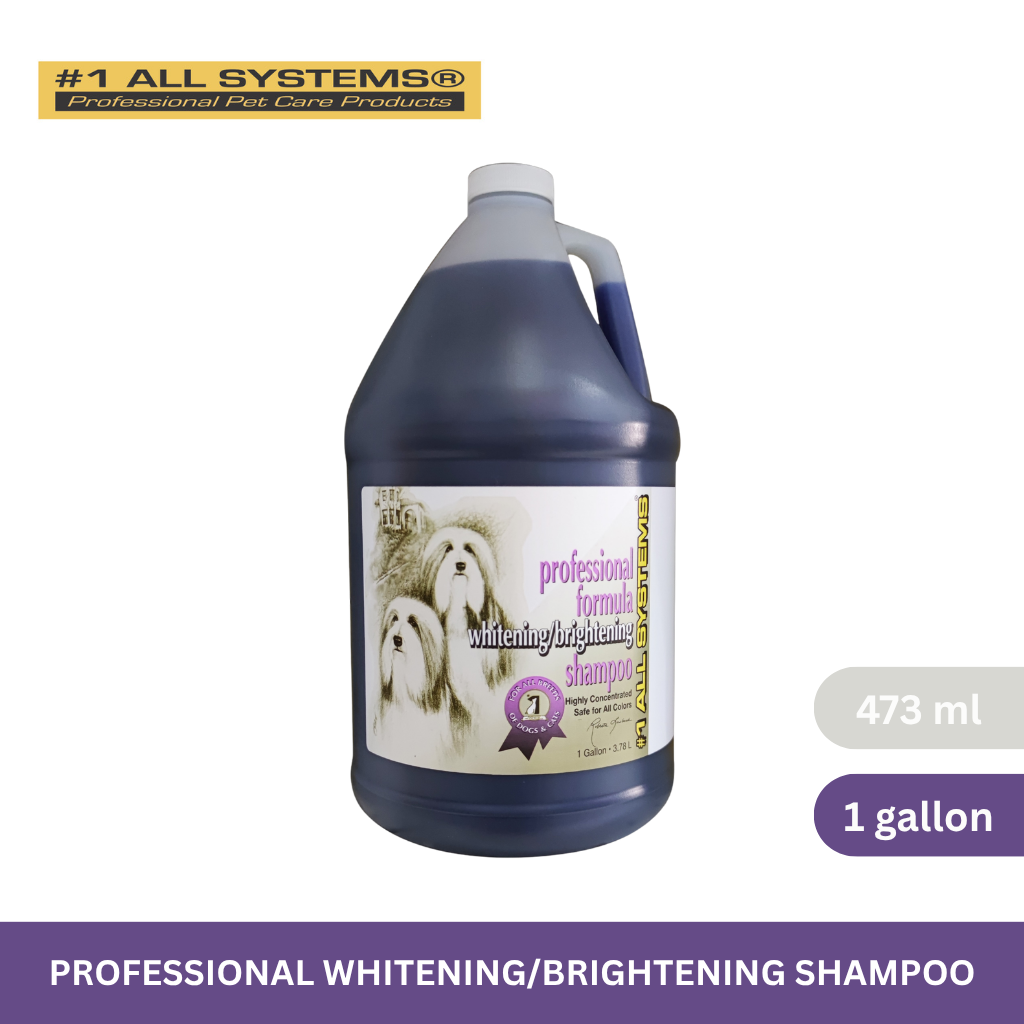 #1 All Systems Professional formula Whitening & Brightening Shampoo for Dogs & Cats 3.78L (Gallon)