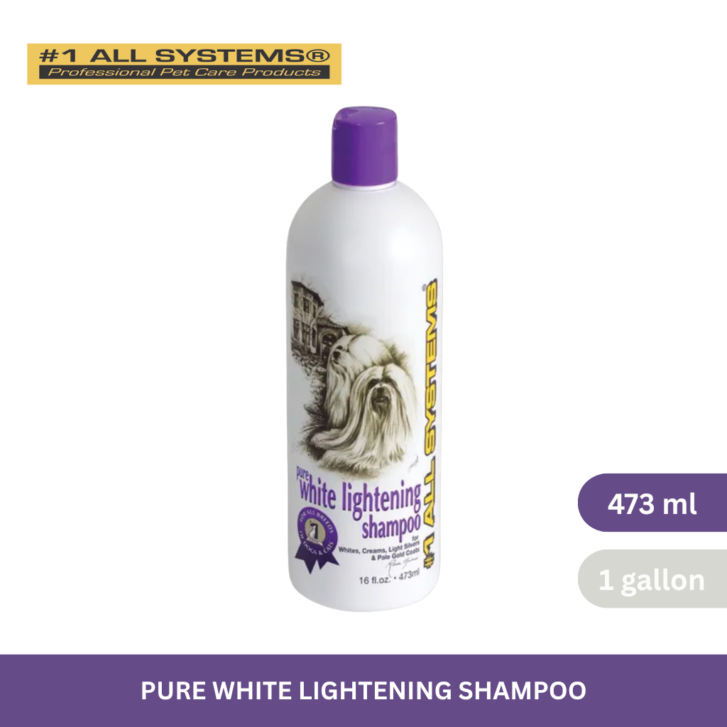 #1 All Systems Pure White Lightening Shampoo for Dogs & Cats 473ml